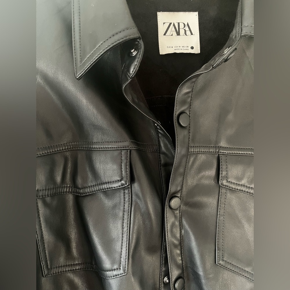 Zara leather coat